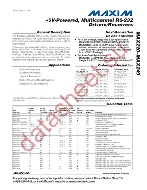 MAX233CPP+G36 datasheet  