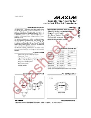 MAX253ESA+ datasheet  