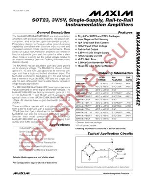 MAX4462TETT+T datasheet  