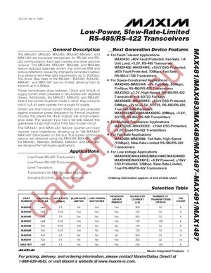 MAX489ECSD+ datasheet  