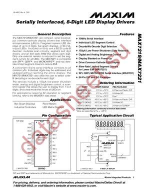 MAX7219CWG+ datasheet  