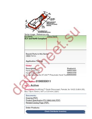 19003-0011 datasheet  