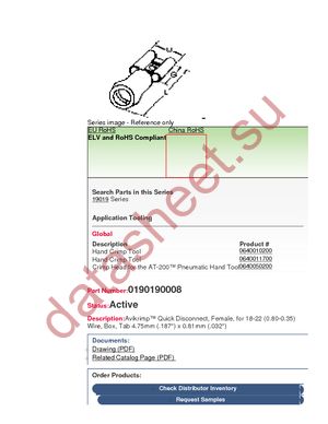 19007-0029-C datasheet  