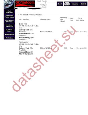 26-60-4060 datasheet  