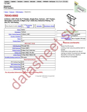 70543-0001-TB72 datasheet  