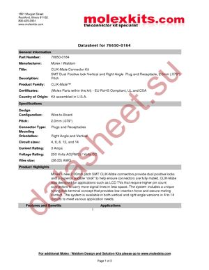 76650-0164 datasheet  