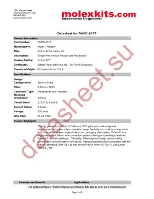 76650-0177 datasheet  