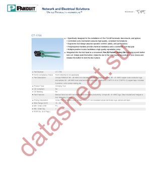 CT-1700 datasheet  