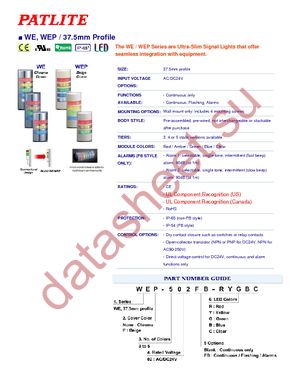 WE-302-RYG datasheet  