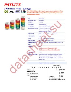 WM-412TFB-RYGB datasheet  