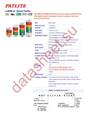 WME-402AFB-RYGB datasheet  