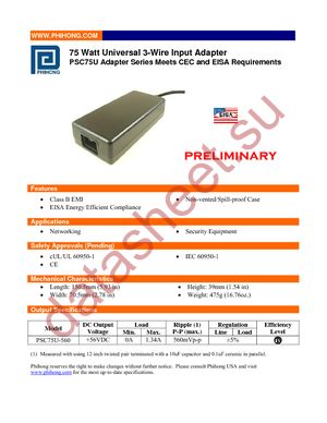 PSC75U-560-R datasheet  