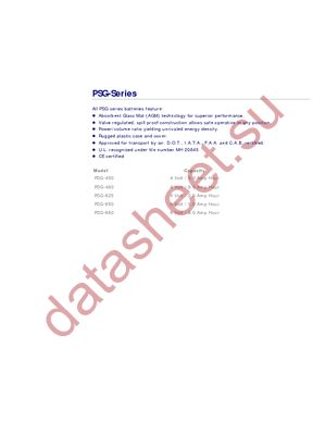 PSG-480 datasheet  