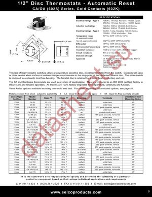 CA-60 datasheet  