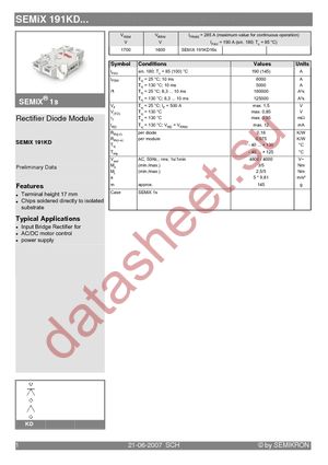 SEMIX191KD16S datasheet  