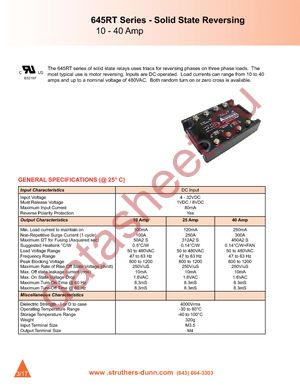 645RTR410-24VAC datasheet  
