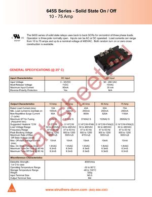 645SR450-90-280VAC datasheet  
