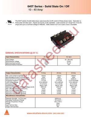 645TR410-3-32VDC datasheet  