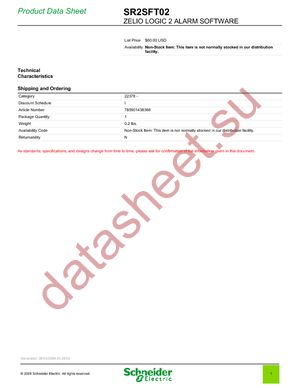 SR2SFT02 datasheet  