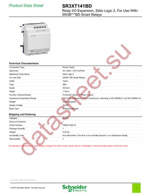 SR3XT141BD datasheet  