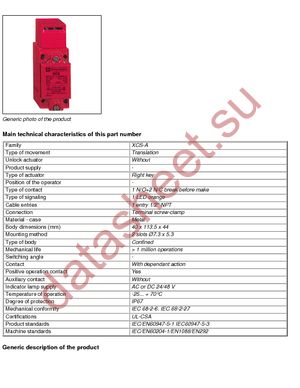 XCSA713 datasheet  