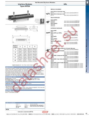 MTDA-037-FM datasheet  