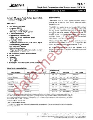 X9511WPZ datasheet  